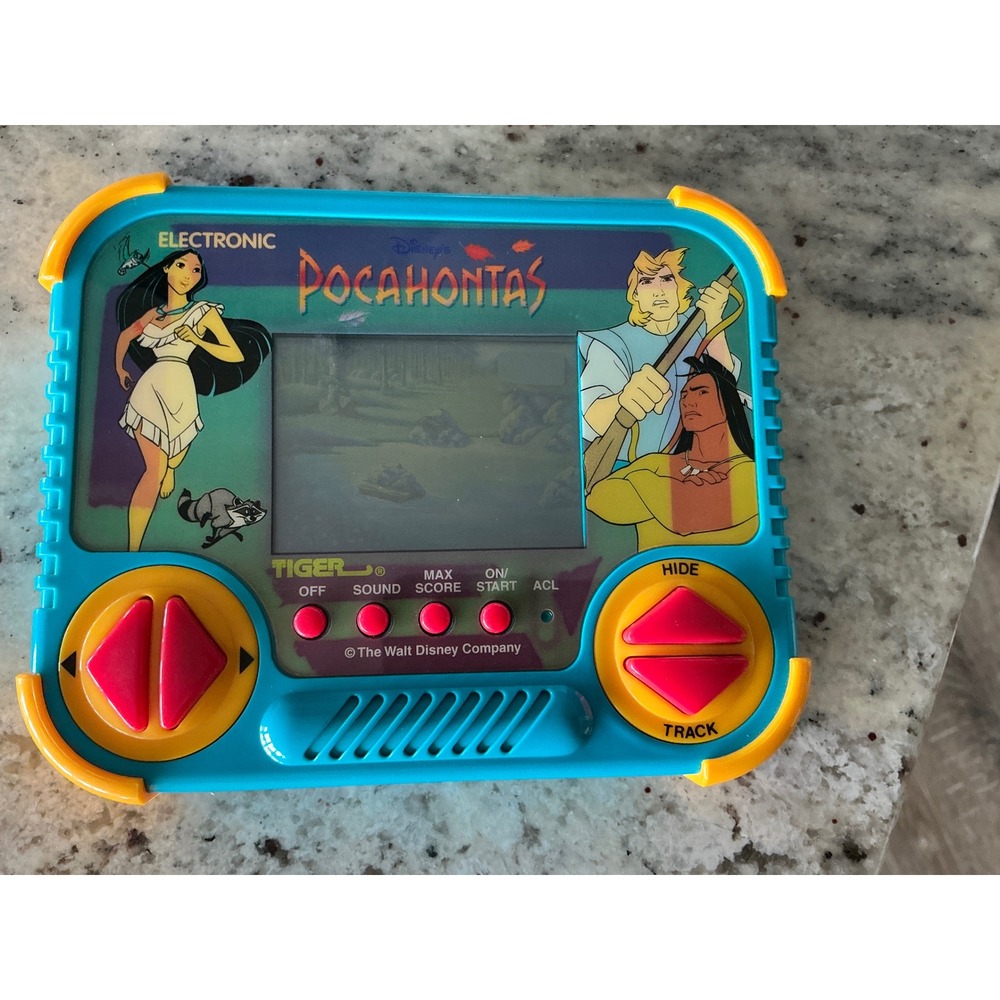 Tiger Vintage Pocahontas Handheld Electronic LCD Game Disney 1992 Retro Works